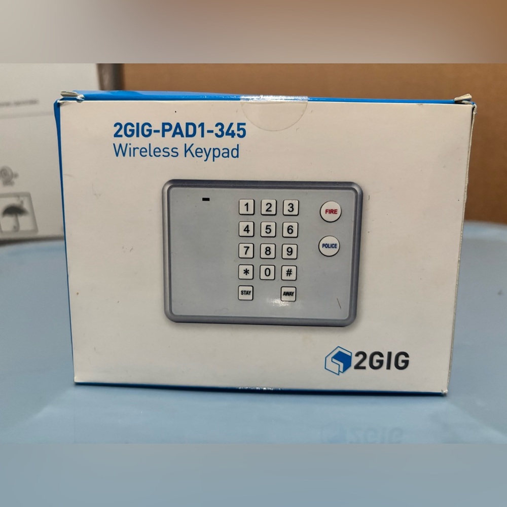 2GIG PAD1-345 Wireless Alarm Keypad – Home Security System – New Open Box